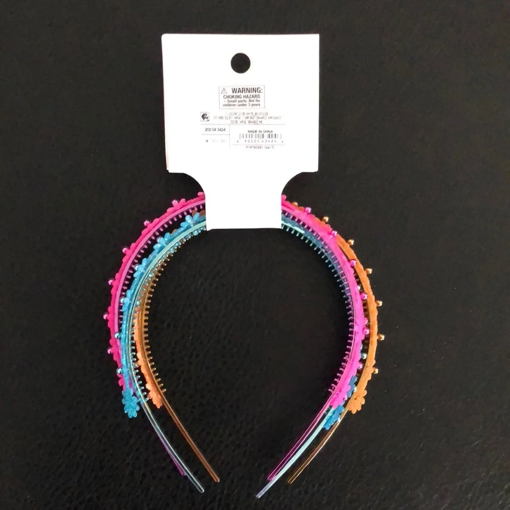 3 Girls‎ Headbands Pink Blue Orange